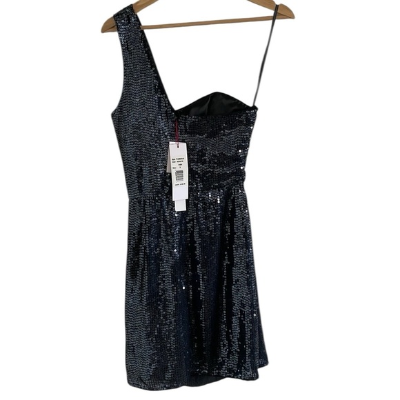Parker Queenie Sequin Mini Dress Women’s Size Small Cocktail Glam‎ Y2K Blue - Picture 5 of 9